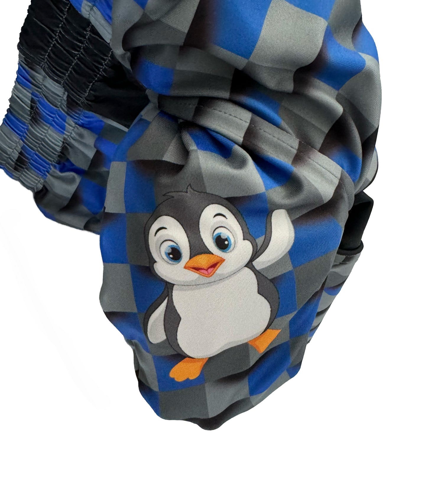 3d Blue Block Youth Athletic Shorts