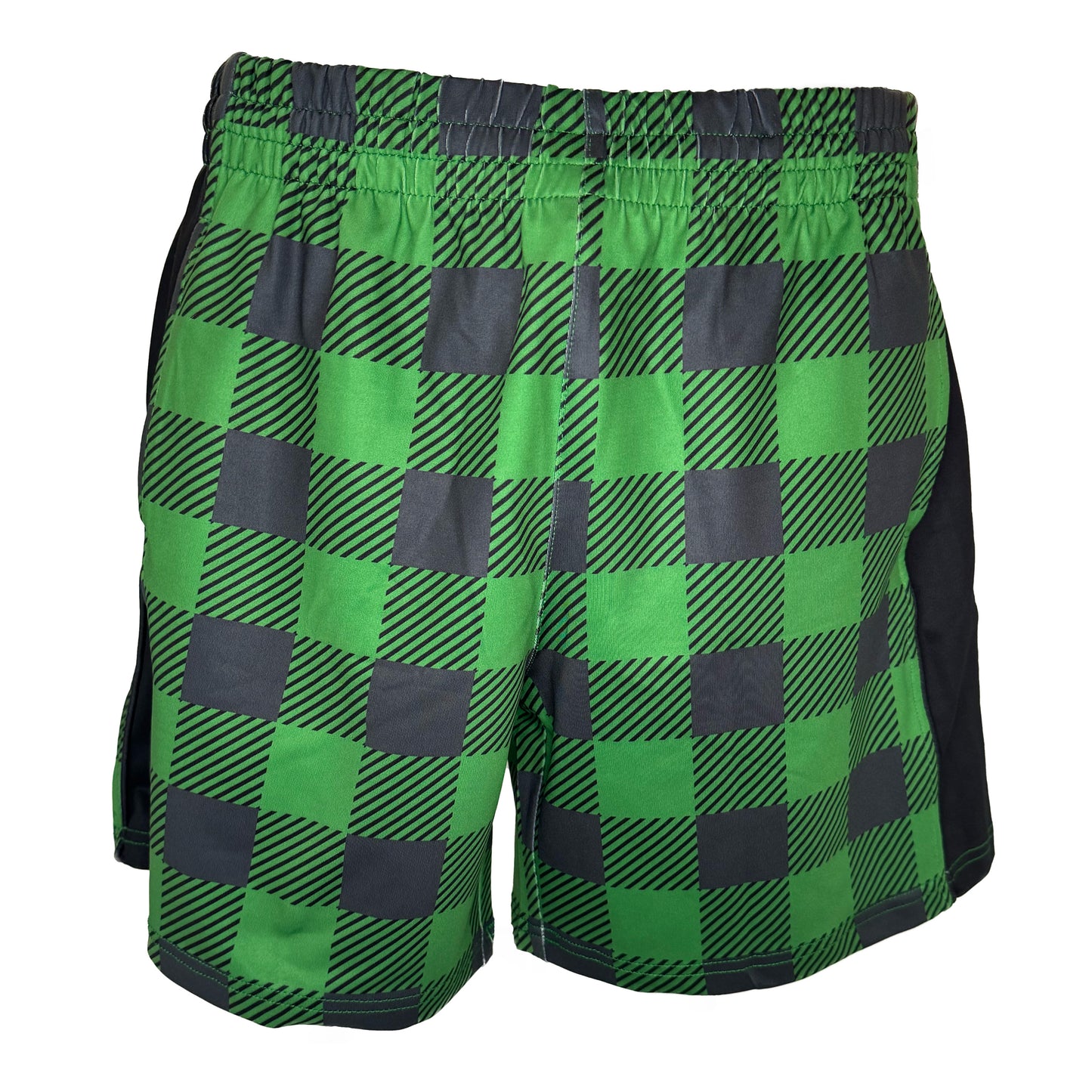 Green Flannel Youth Athletic Shorts