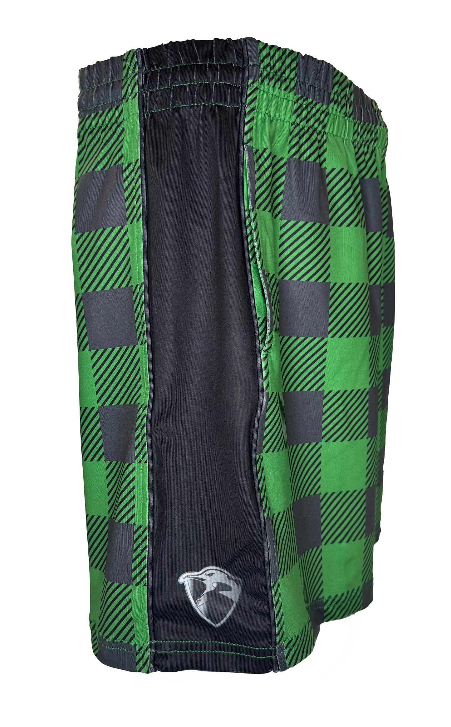 Green Flannel Youth Athletic Shorts
